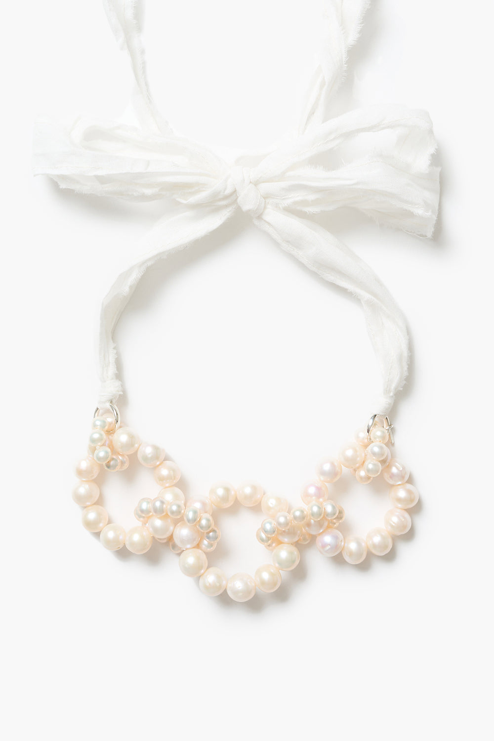 Link Ribbon Necklace White Pearl – Chan Luu