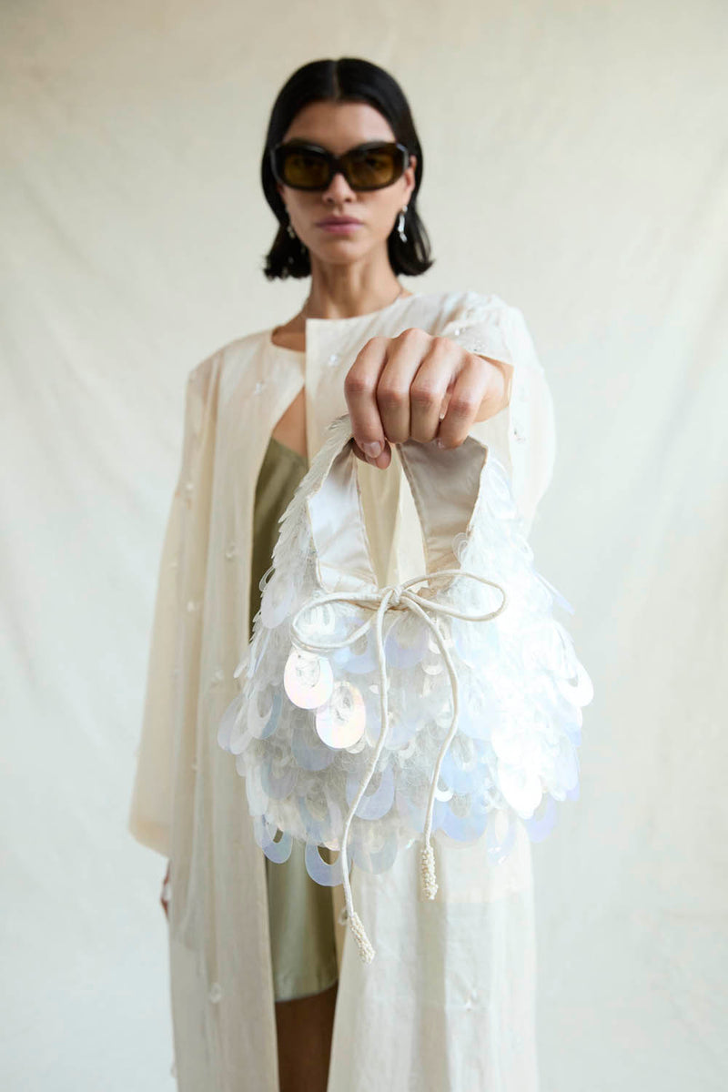 Fishscale Sequin Bag Clear