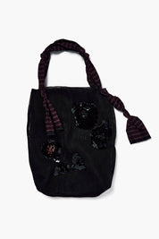Mesh Net Sequin Tote Black