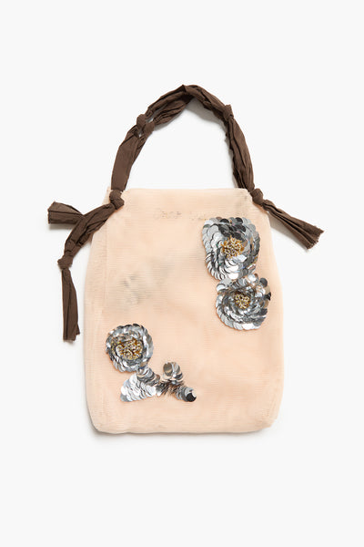 Mesh Net Sequin Tote Scallop