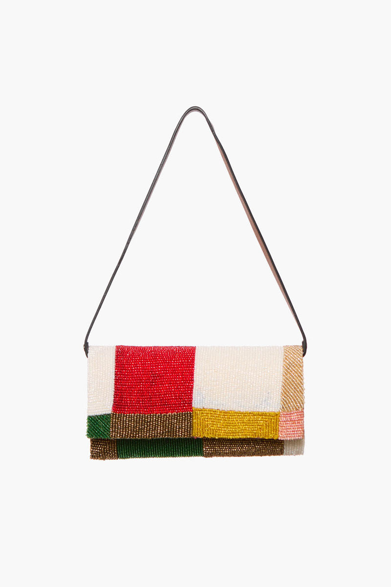 Beaded Silk Clutch Patchwork