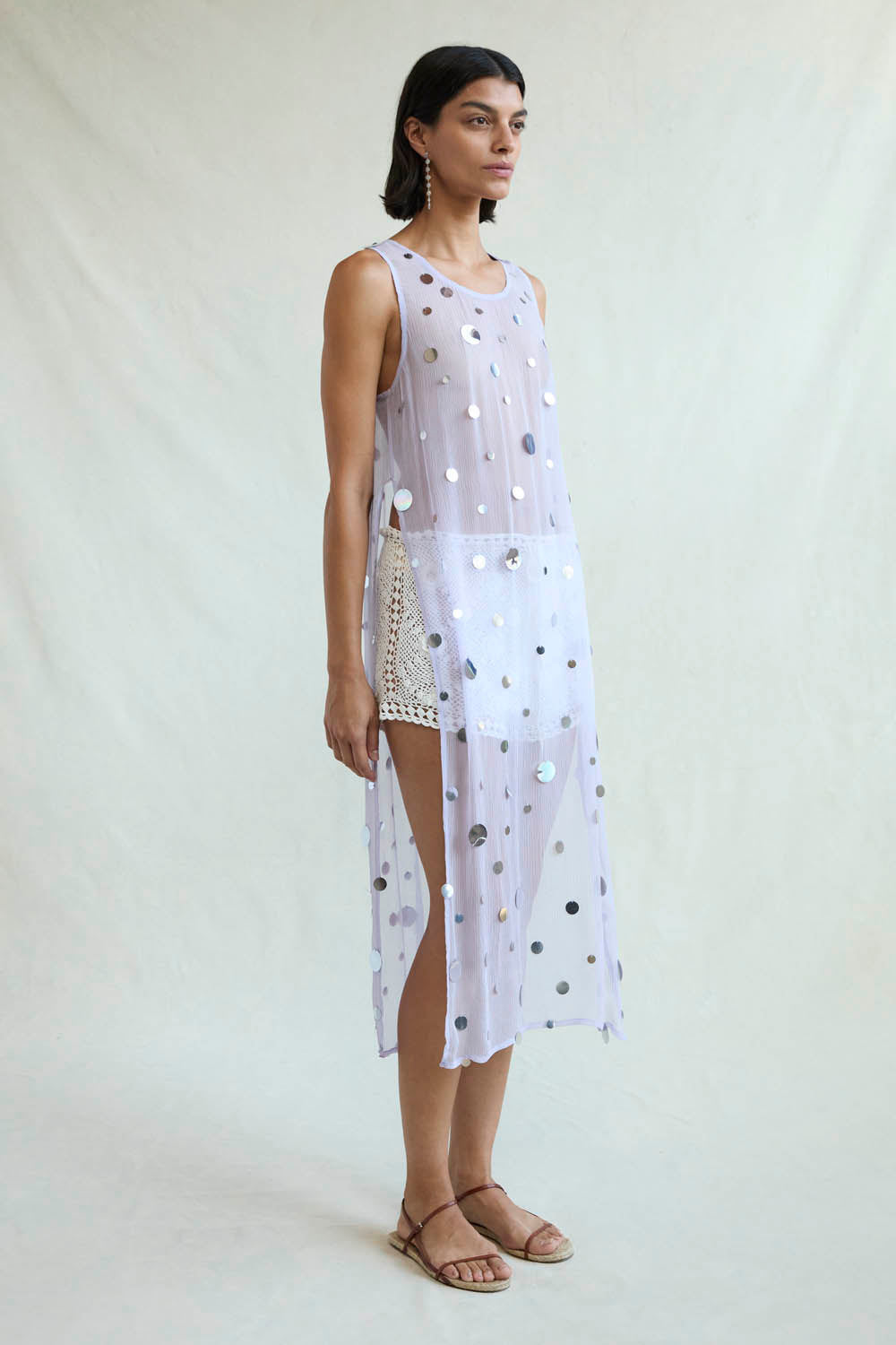 Chloe Sequin Tunic Lilac