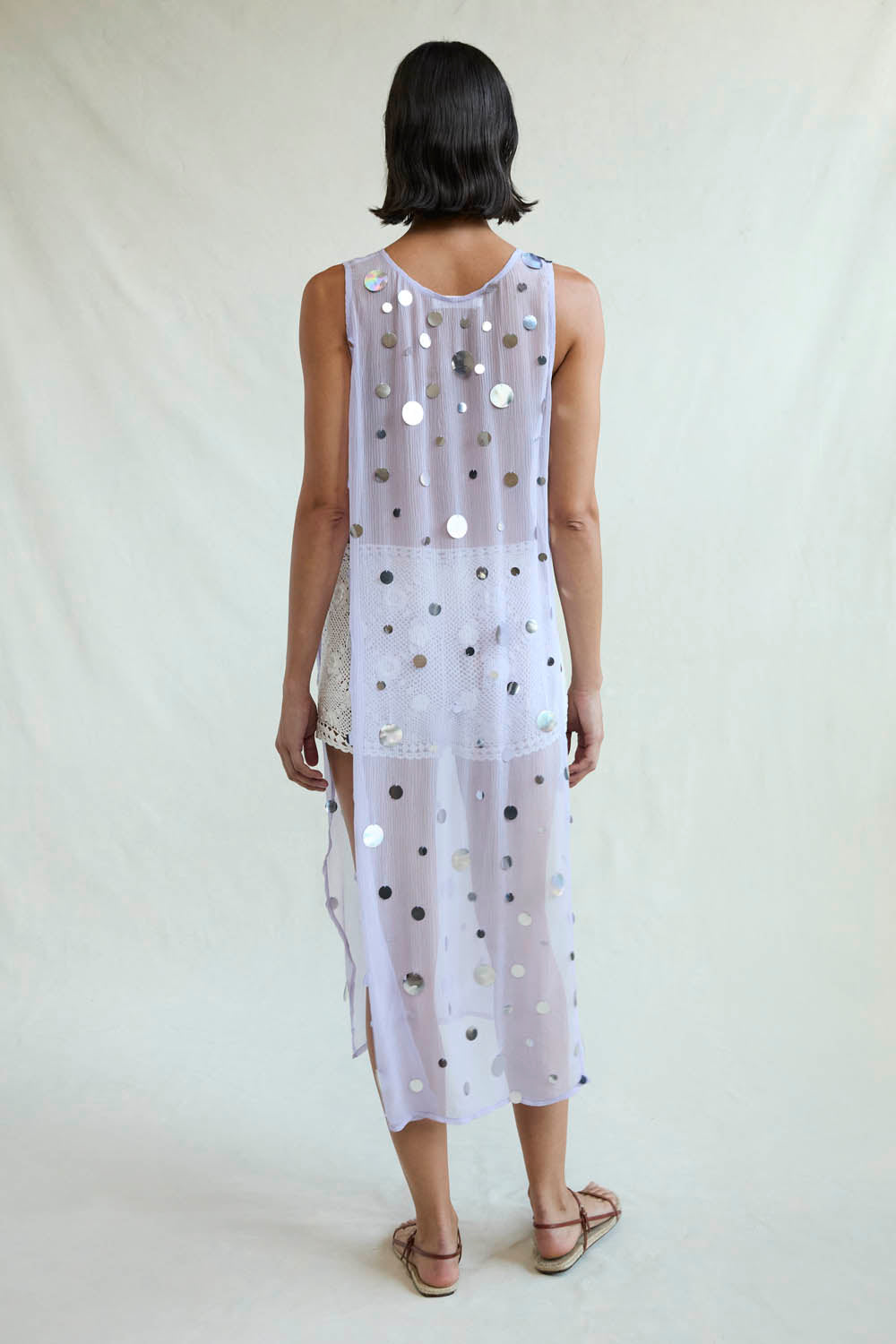 Chloe Sequin Tunic Lilac – Chan Luu