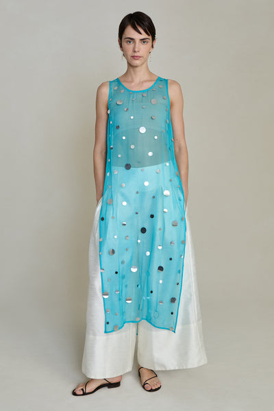 Chloe Sequin Tunic Turquoise
