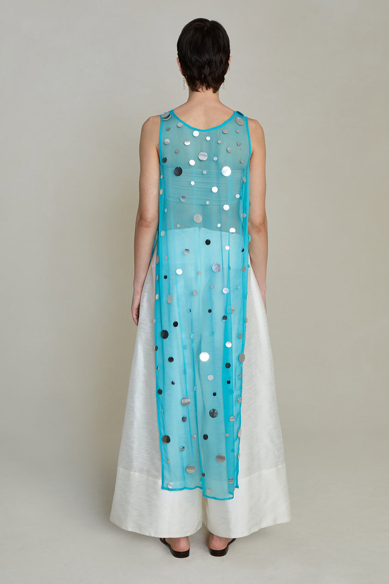 Chloe Sequin Tunic Turquoise