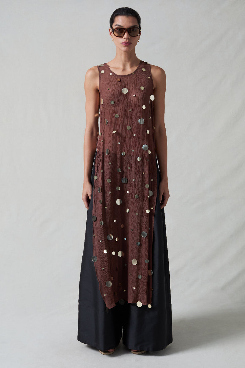 Chloe Sequin Tunic Walnut