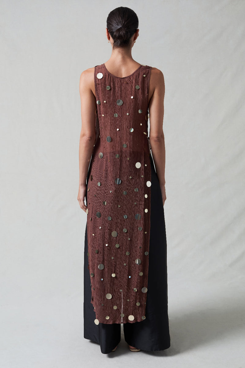 Chloe Sequin Tunic Walnut