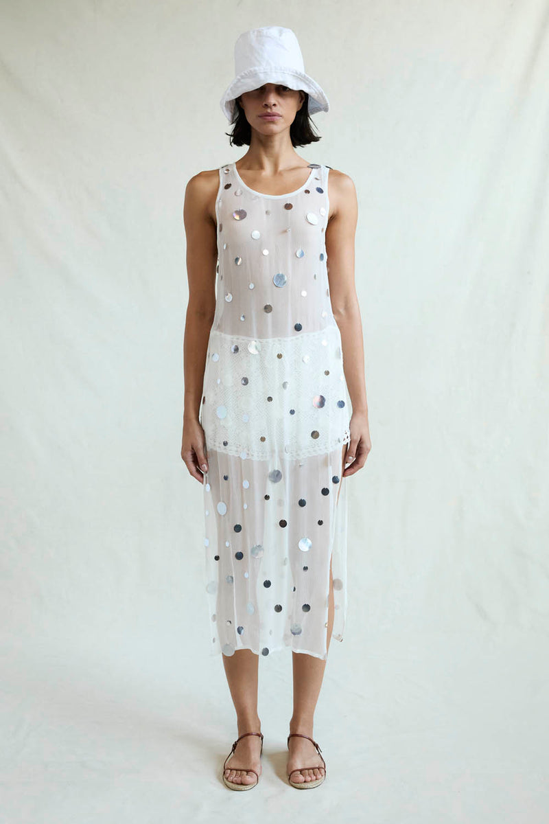 Chloe Sequin Tunic White