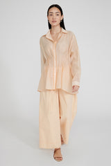 Allison Pintucked Blouse Apricot Ice