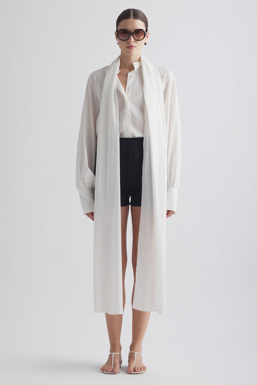 Nicola Scarf Blouse Natural