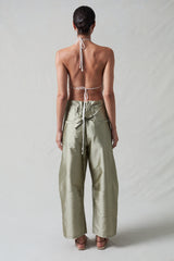 Shell Button Halter Top Natural