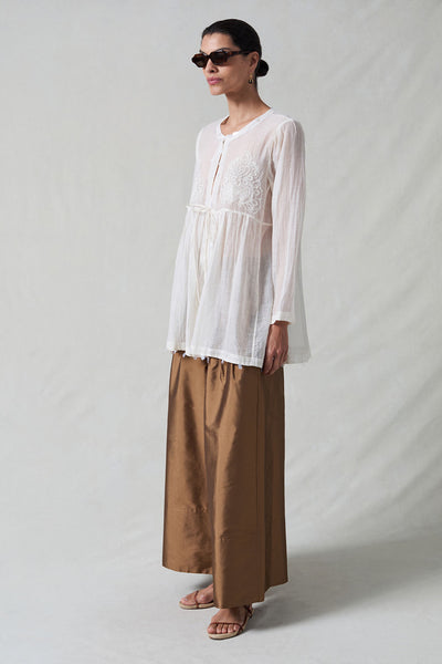 Sequin Tear Drop Blouse Ivory