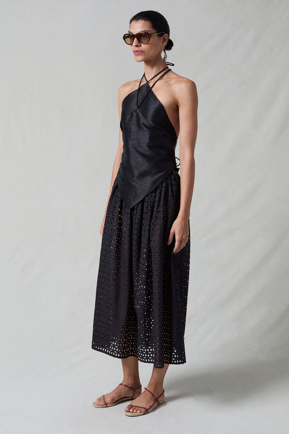 Laser Cut Ballet Skirt Black