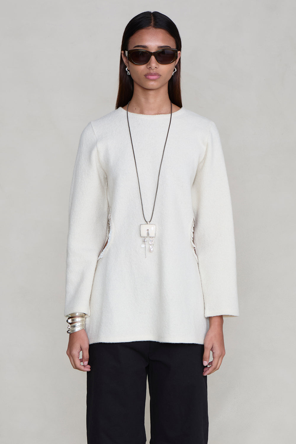 Rib Cage Long Sleeve Ivory