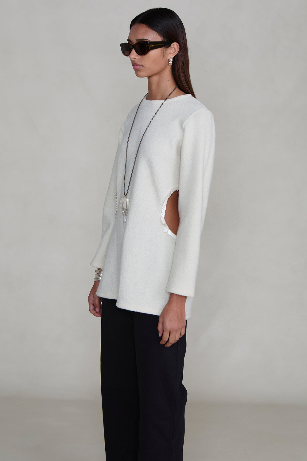 Rib Cage Long Sleeve Ivory