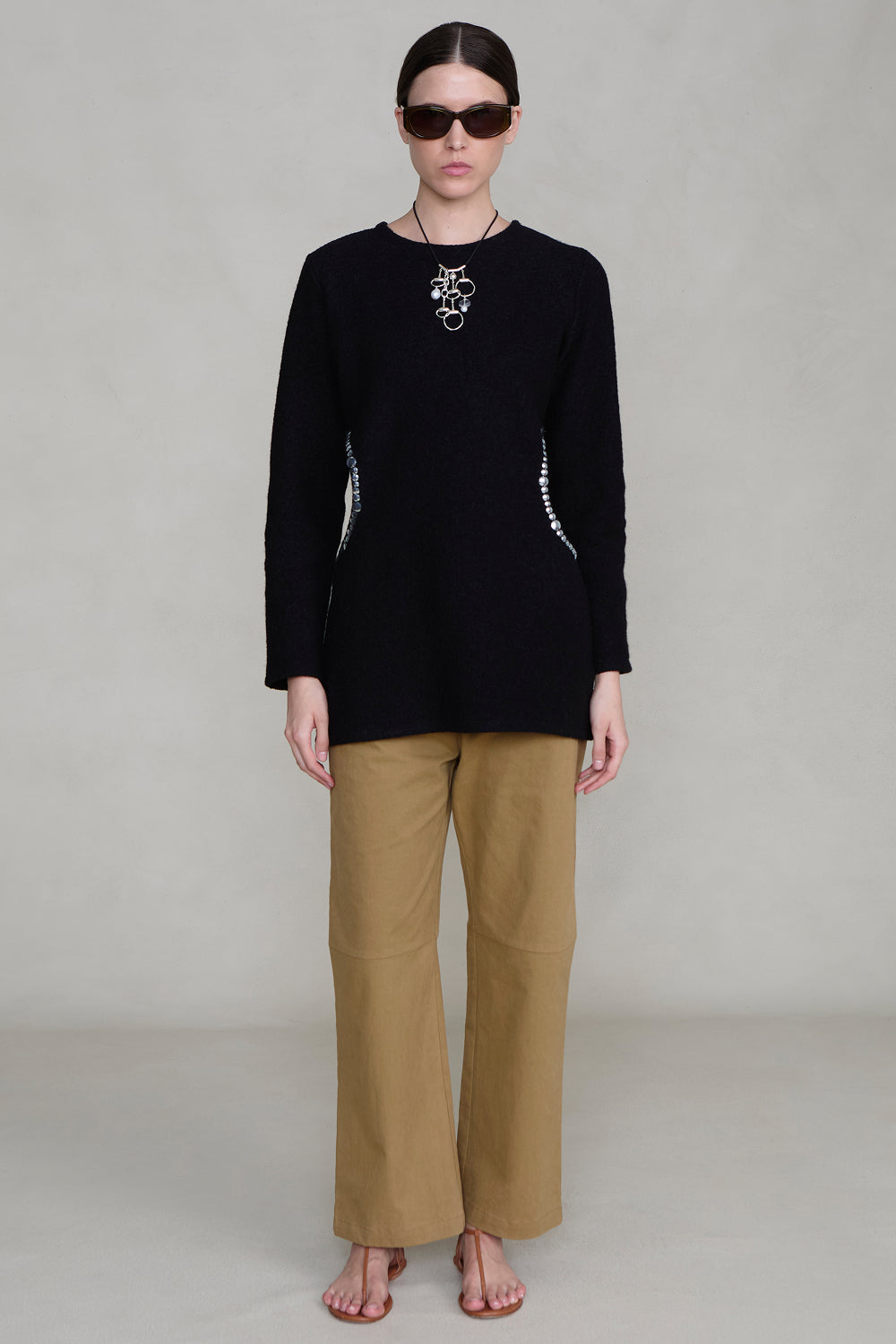 Rib Cage Long Sleeve Black
