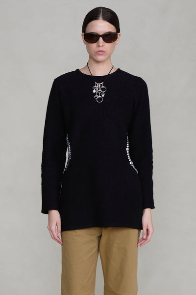 Rib Cage Long Sleeve Black