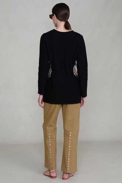 Rib Cage Long Sleeve Black