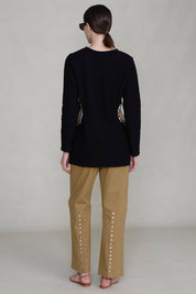 Rib Cage Long Sleeve Black
