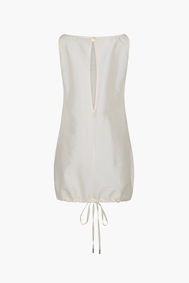 Techno Taffeta Shift Shirt Pearl