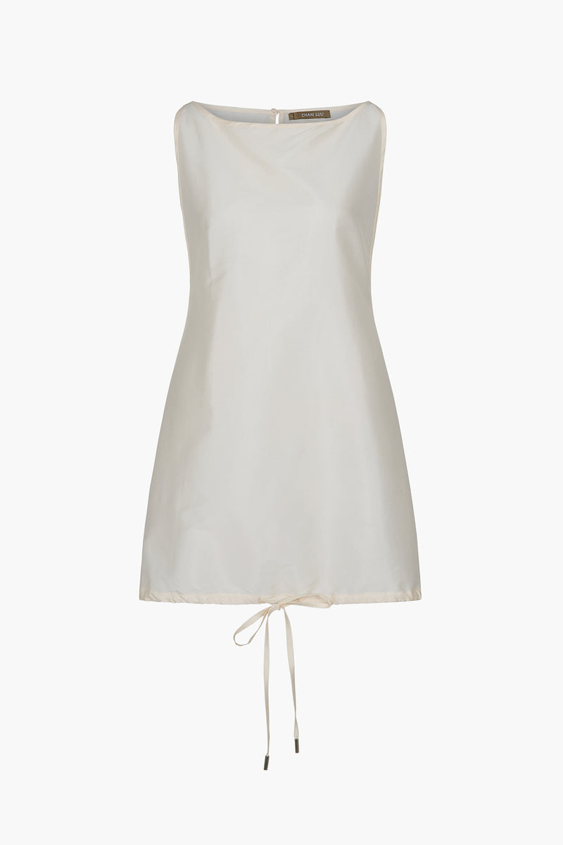 Techno Taffeta Shift Shirt Pearl