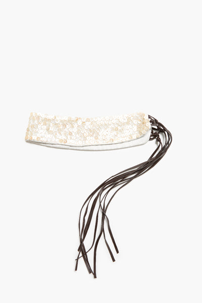 Ultra Wide Waist Belt Shell Button