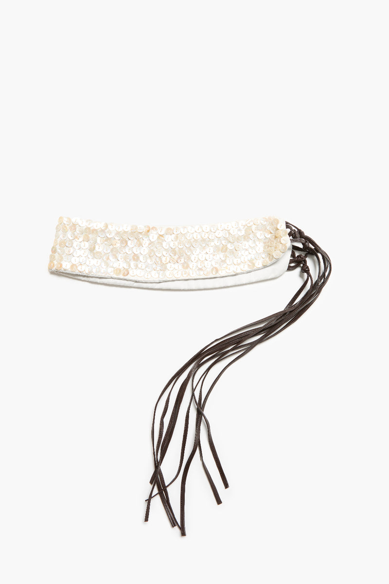 Ultra Wide Waist Belt Shell Button
