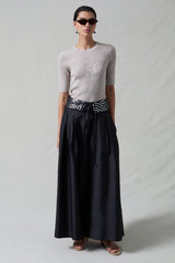 Ultra Wide Mirror Waist Belt Black