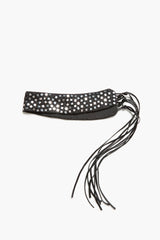 Ultra Wide Mirror Waist Belt Black