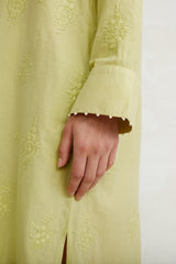 Saman Embroidered Dress Green
