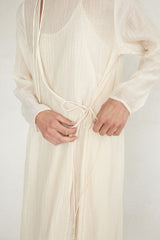 Heather Wrap Dress Antique White
