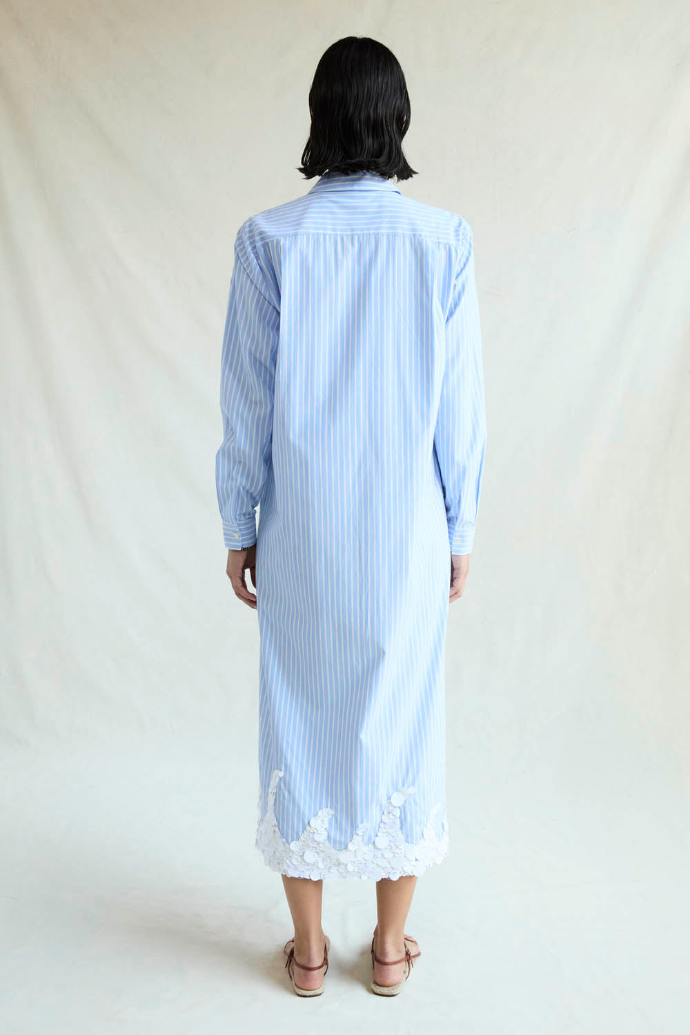 Wave Shirt Dress Blue Stripe