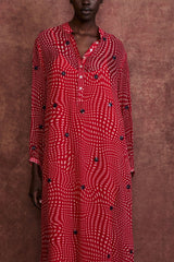 Eloise Dress Red Warped Plaid