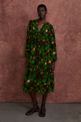 Renata Silk Chiffon Dress Primrose Green