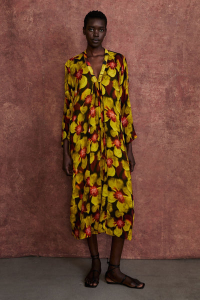 Renata Silk Chiffon Dress Primrose Yellow Chan Luu Renata Silk Chiffon Dress Primrose Yellow Chan Luu