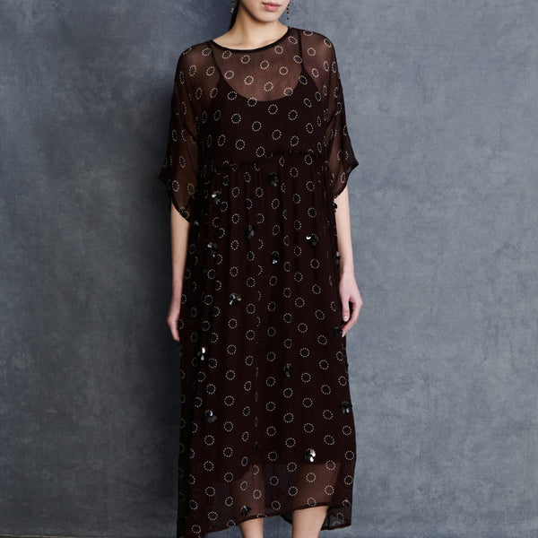 【LOULOUSEOUL】With Cottage Cotton Dress (Black) 루루서울(LOULOUSEOUL) With Cottage Cotton Dress (Black