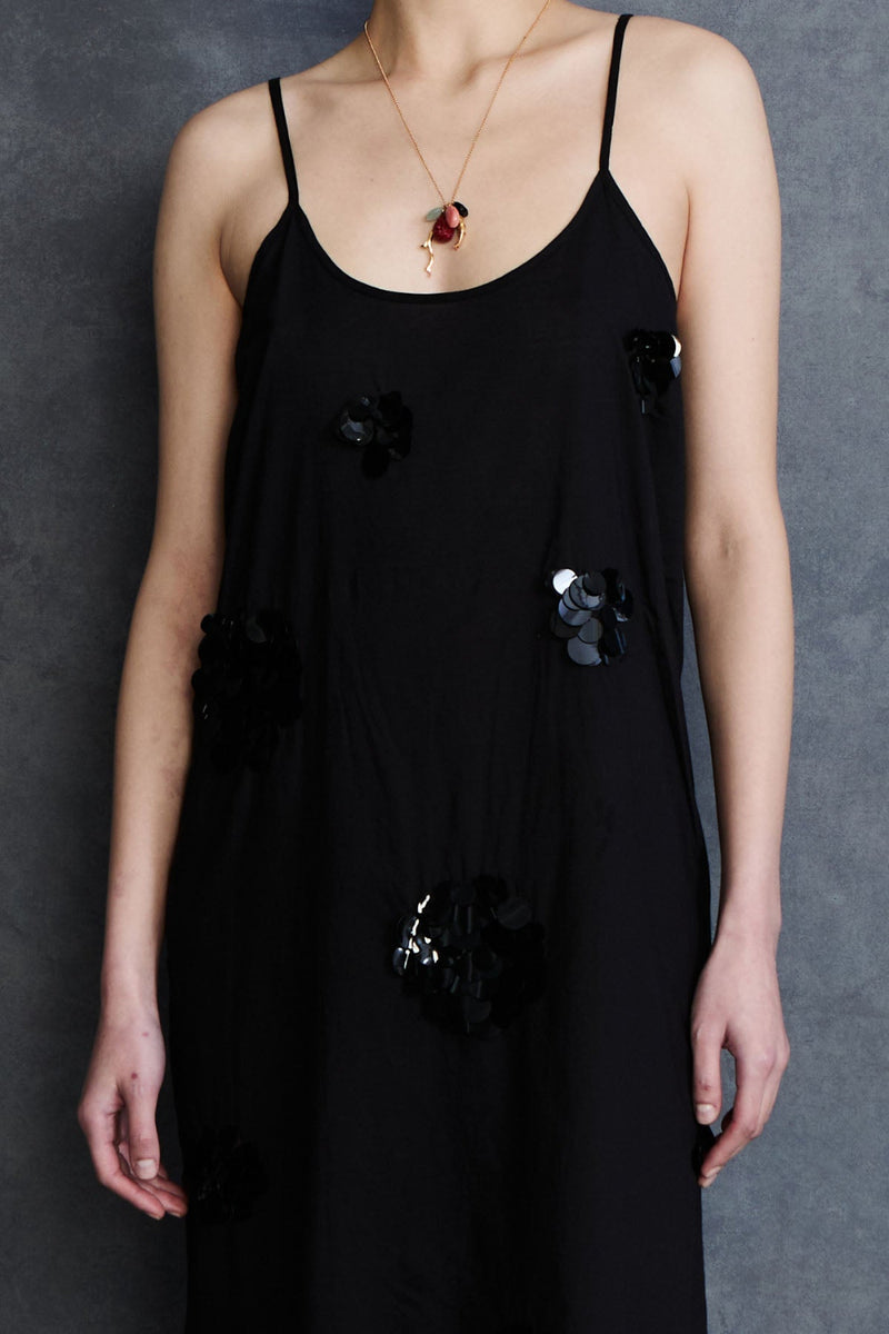 Orb Slip Dress Black
