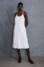 Orb Slip Dress White