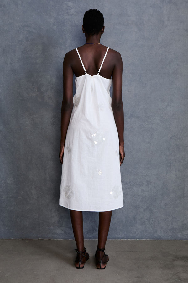 Orb Slip Dress White