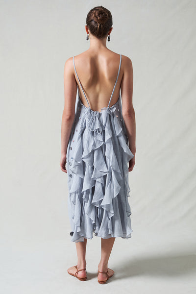Bustle Dress Fog – Chan Luu