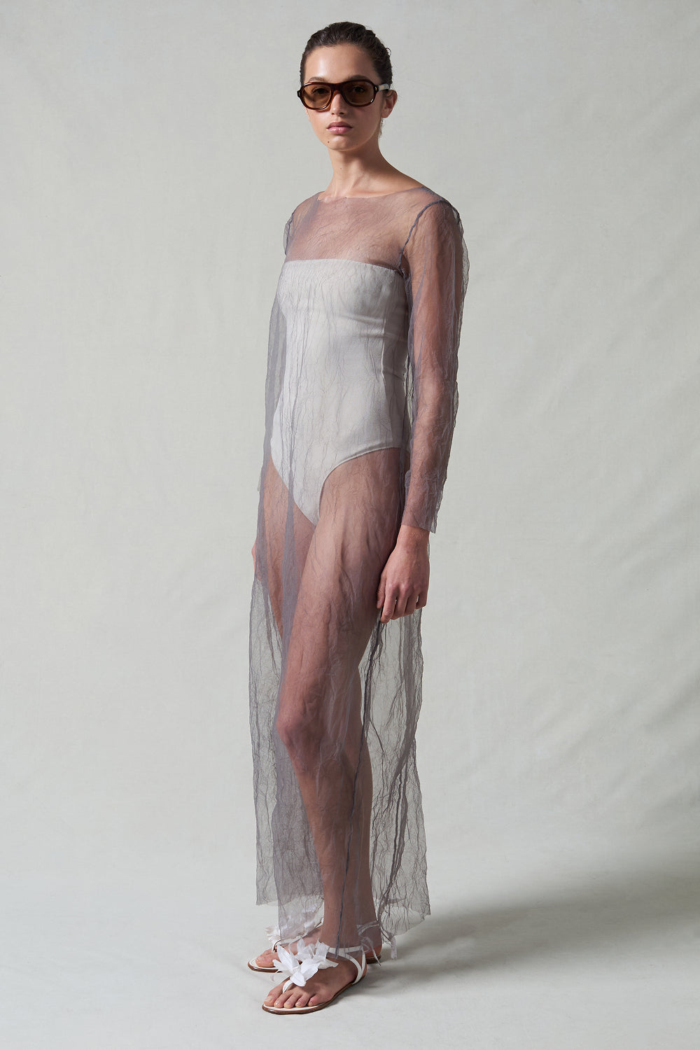 Ghost Crinkle Mesh Overlay Steel
