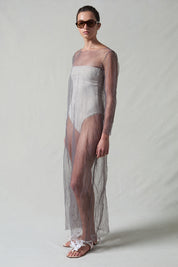 Ghost Crinkle Mesh Overlay Steel