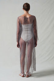 Ghost Crinkle Mesh Overlay Steel