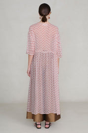Cutout Sequin Chiffon Tunic Pink Sand