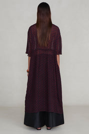 Cutout Sequin Chiffon Tunic Sapphire