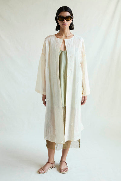 Chandelier Paper Trench Eggshell – Chan Luu