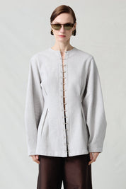 Pinch Waist Cardigan Heather Grey