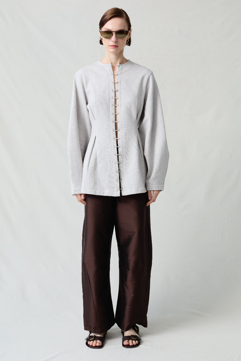 Pinch Waist Cardigan Heather Grey
