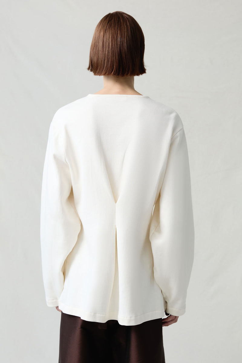 Pinch Waist Cardigan Ivory