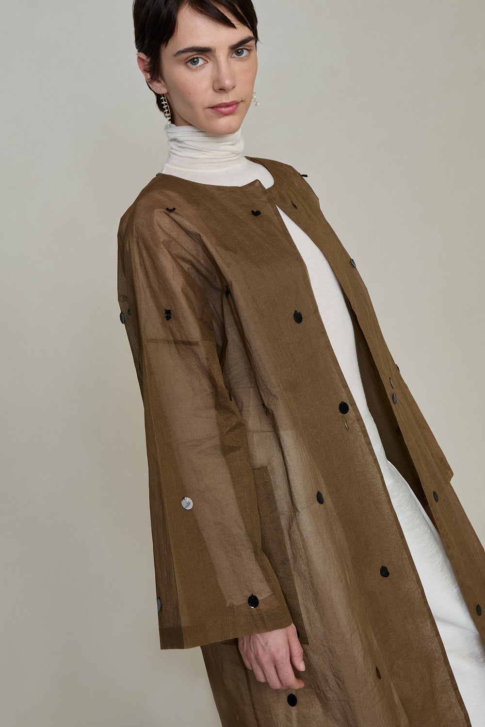 CHAN LUU リネン ロングコート サイズM Chandelier Paper Trench Olive – Chan Luu